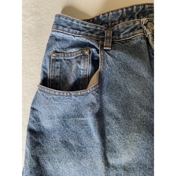 Vintage Jordache Womens Blue Denim Jeans Sz 16  Distressed Thrashed Punk Grunge - Picture 7 of 10